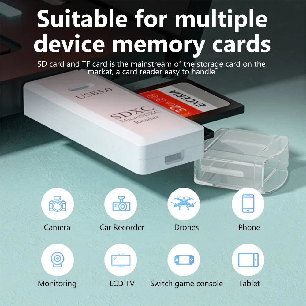 Olaf 2 in 1 USB 3.0 kart okuyucu mikro usb kart okuyucu kart okuyucu USB adaptörü PC için yüksek hızlı Cardreader TF hafıza kartı Laptop aksesuarları