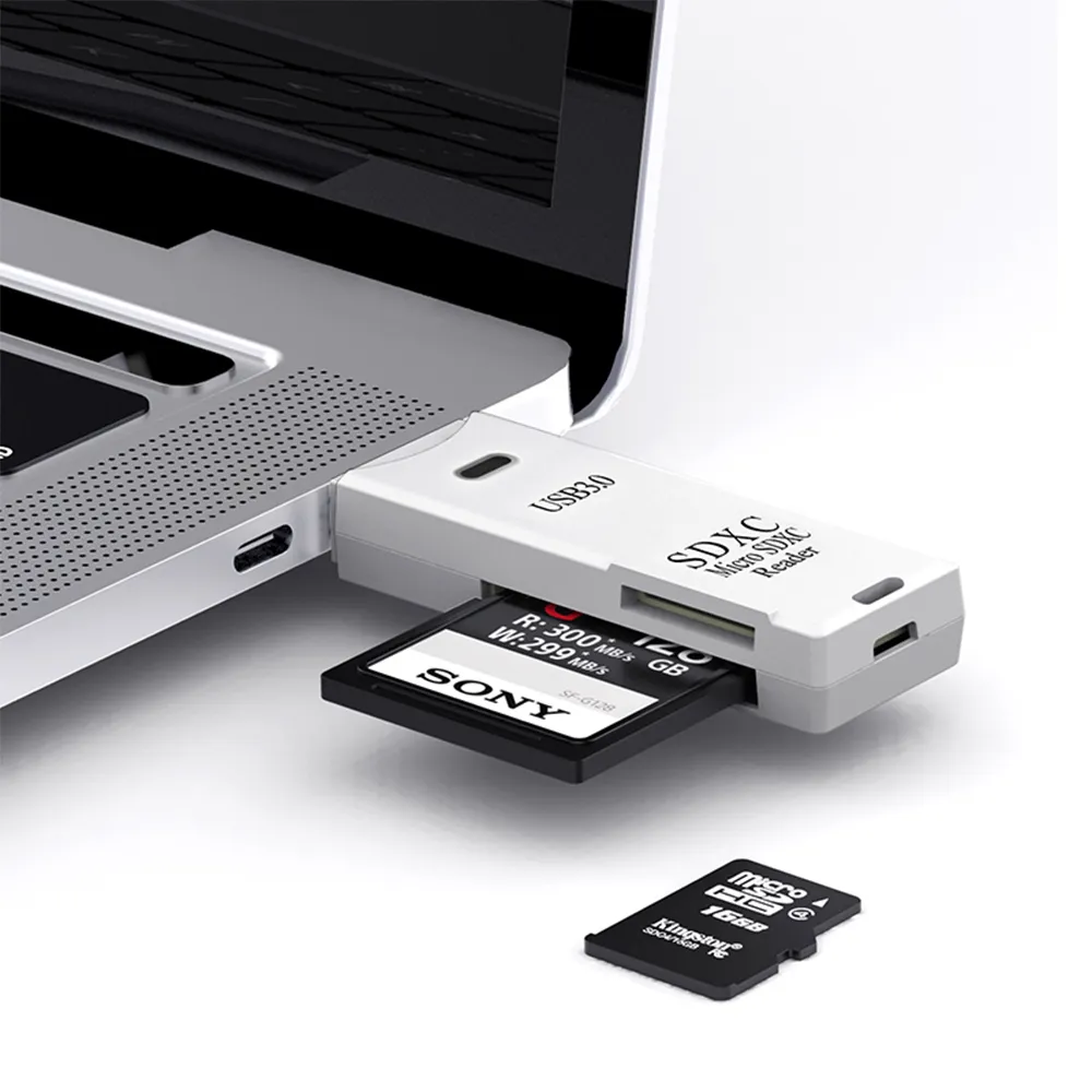 Olaf 2 in 1 USB 3.0 kart okuyucu mikro usb kart okuyucu kart okuyucu USB adaptörü PC için yüksek hızlı Cardreader TF hafıza kartı Laptop aksesuarları
