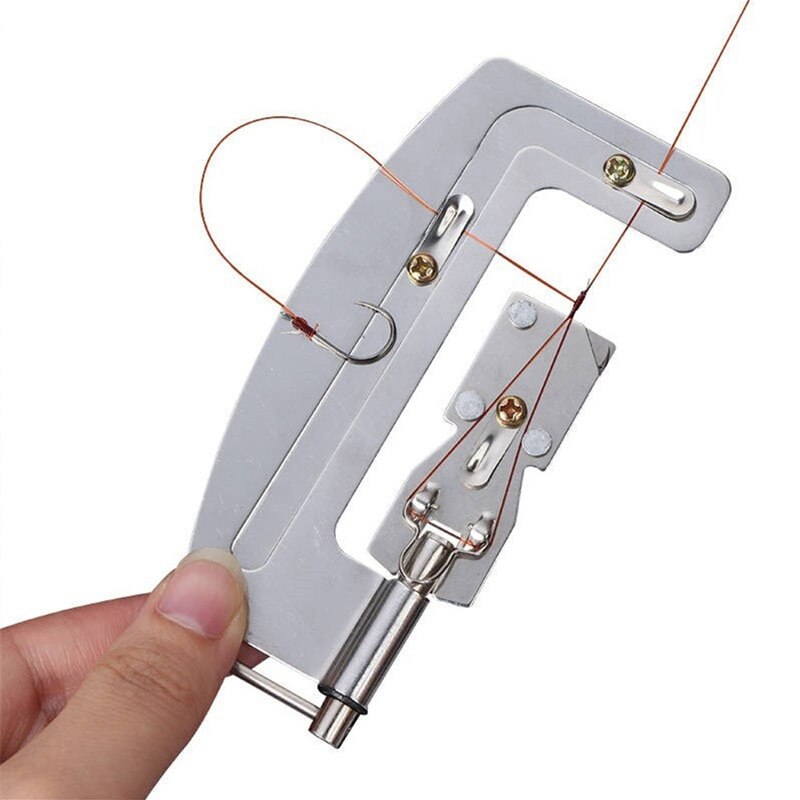 Olta hattı Knotter taşınabilir yarı otomatik balıkçılık kanca paslanmaz çelik hızlı bağlama çift kanca balıkçılık aksesuarları mücadele