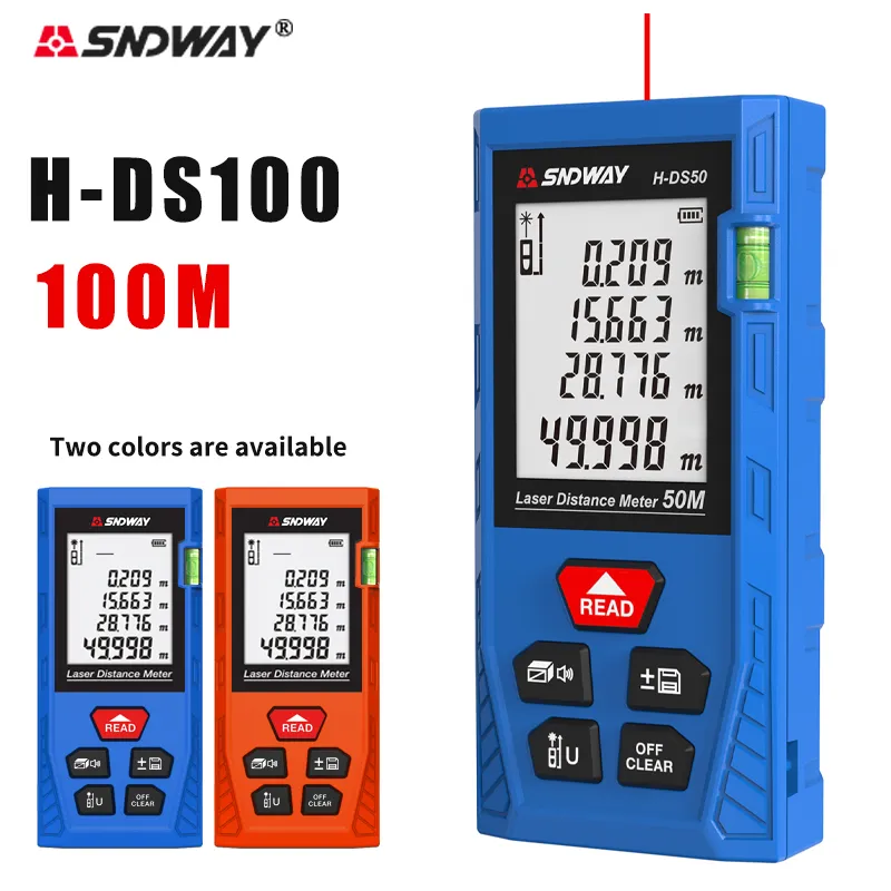 SNDWAY Lazer mesafe ölçer dijital telemetre 100m 70m 50m telemetre Trena Lazer mezura cetvel rulet meatool aracı