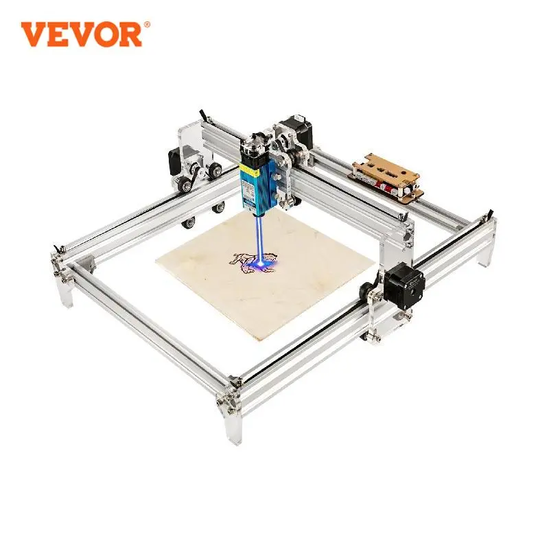 VEVOR 30x40CM lazer gravür 0.5/2.5/5.5/7W masaüstü DIY GRBL kontrol CNC Router lazer gravür kesme makinesi için plastik ahşap