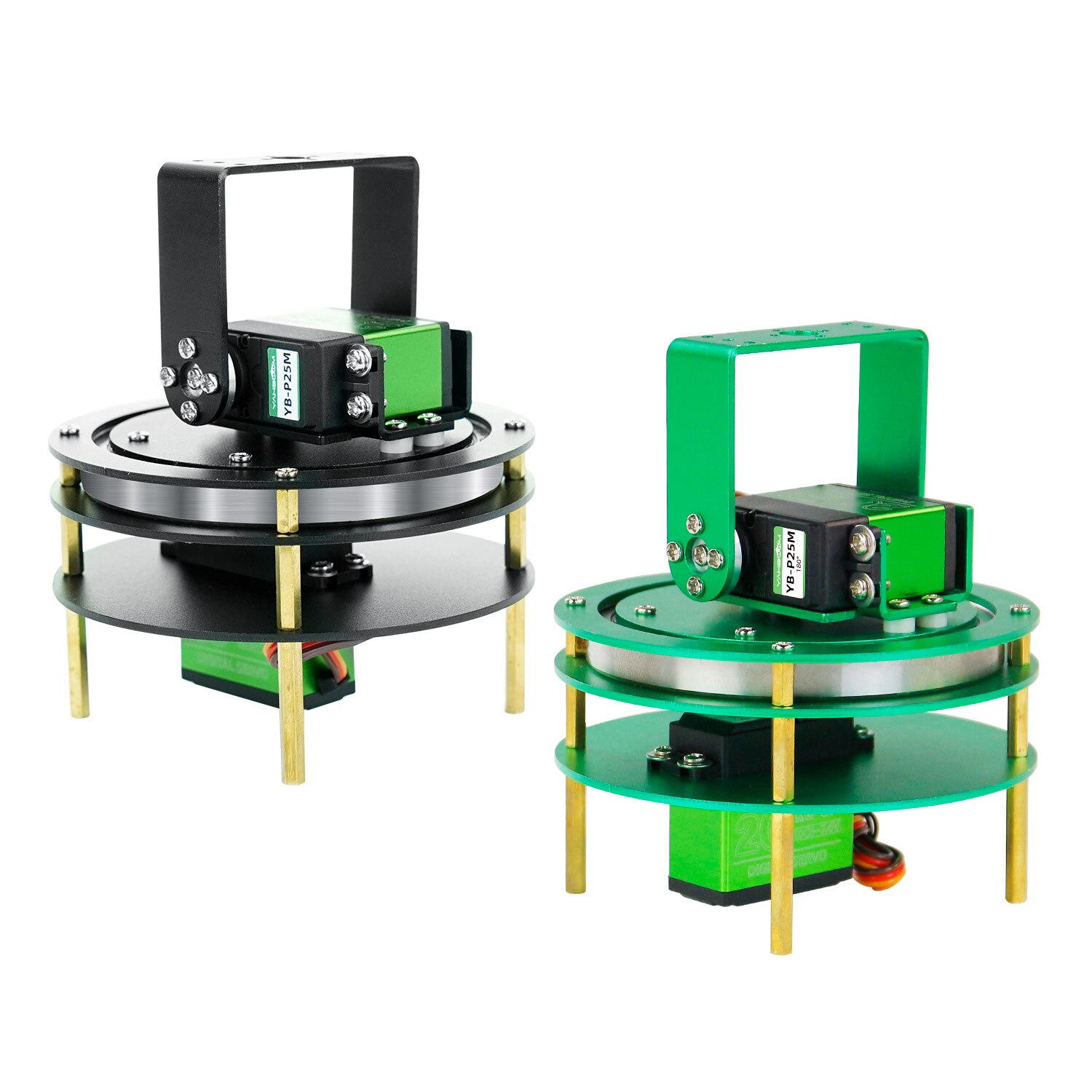 Yahboom 2DOF elektrikli Platform alüminyum alaşım ile 20KG/25KG Metal Servo endüstriyel Gradedeep Groove rulman Robot araba için