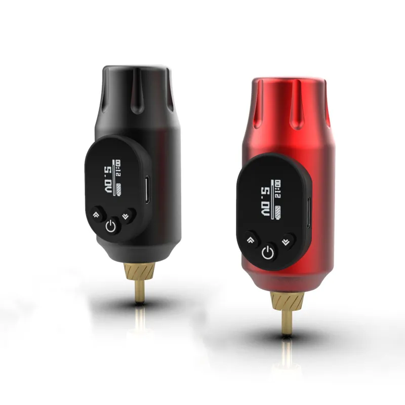 Yeni LED ekran kablosuz dövme pil 2000mah RCA şarj edilebilir dövme güç kaynağı için kalıcı makyaj rotatif makinesi kalem