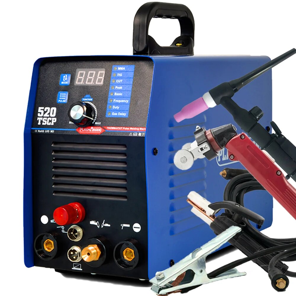 4 in 1 plazma kesici KAYNAK MAKINESİ 520TSCP DC inverter nokta kaynak makinesi KAYNAK MAKINESİ TIG MMA IGBT darbe CNC Metal kesme makinesi