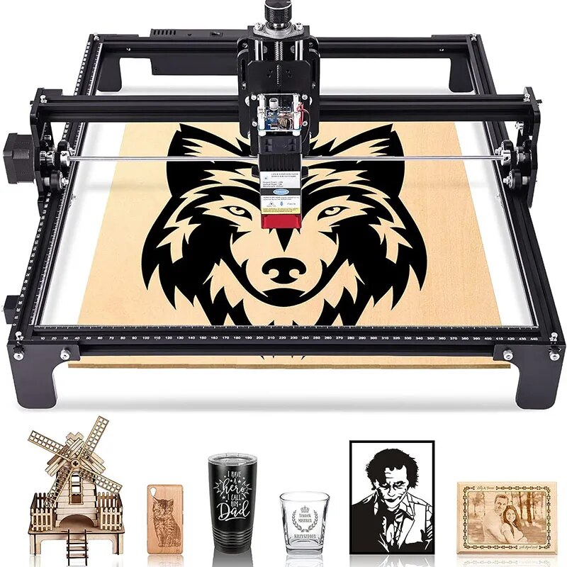 DOBTIAN 4240 güçlü lazer gravür kesme makinesi DIY Metal GRBL CNC lazer gravür freze kesici ahşap çalışma alanı 420*400m