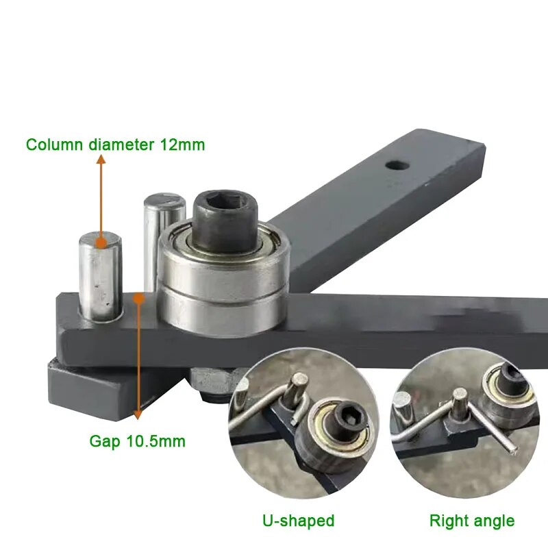 Küçük manuel bükme makinesi takviyeli düzleştirici Bender 1-10MM demir/çelik/bakır tel açı Bender balıkçılık kanca şekillendirme aracı