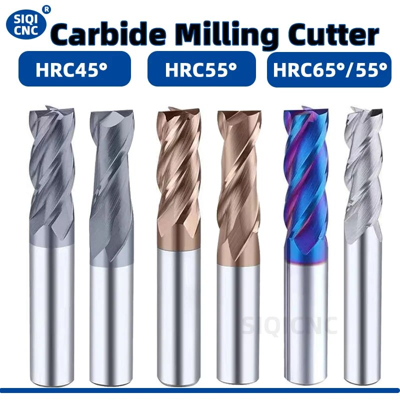 Karbür yarıçapı End kesici değirmen alüminyum Cnc freze kesicisi Metal Tungsten çelik CNC Maching Endmils için