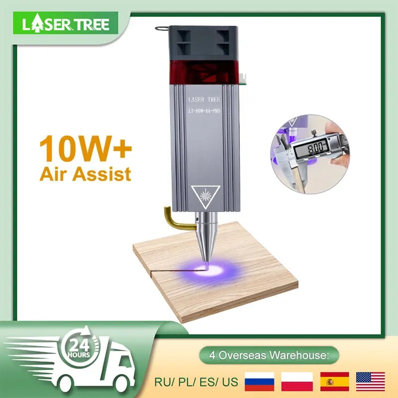 Lazer ağacı 80W lazer modülü ile hava yardımı 20W 40W 80W lazer gravür kafası 450nm mavi lazer kafası için CNC lazer kesme makinesi