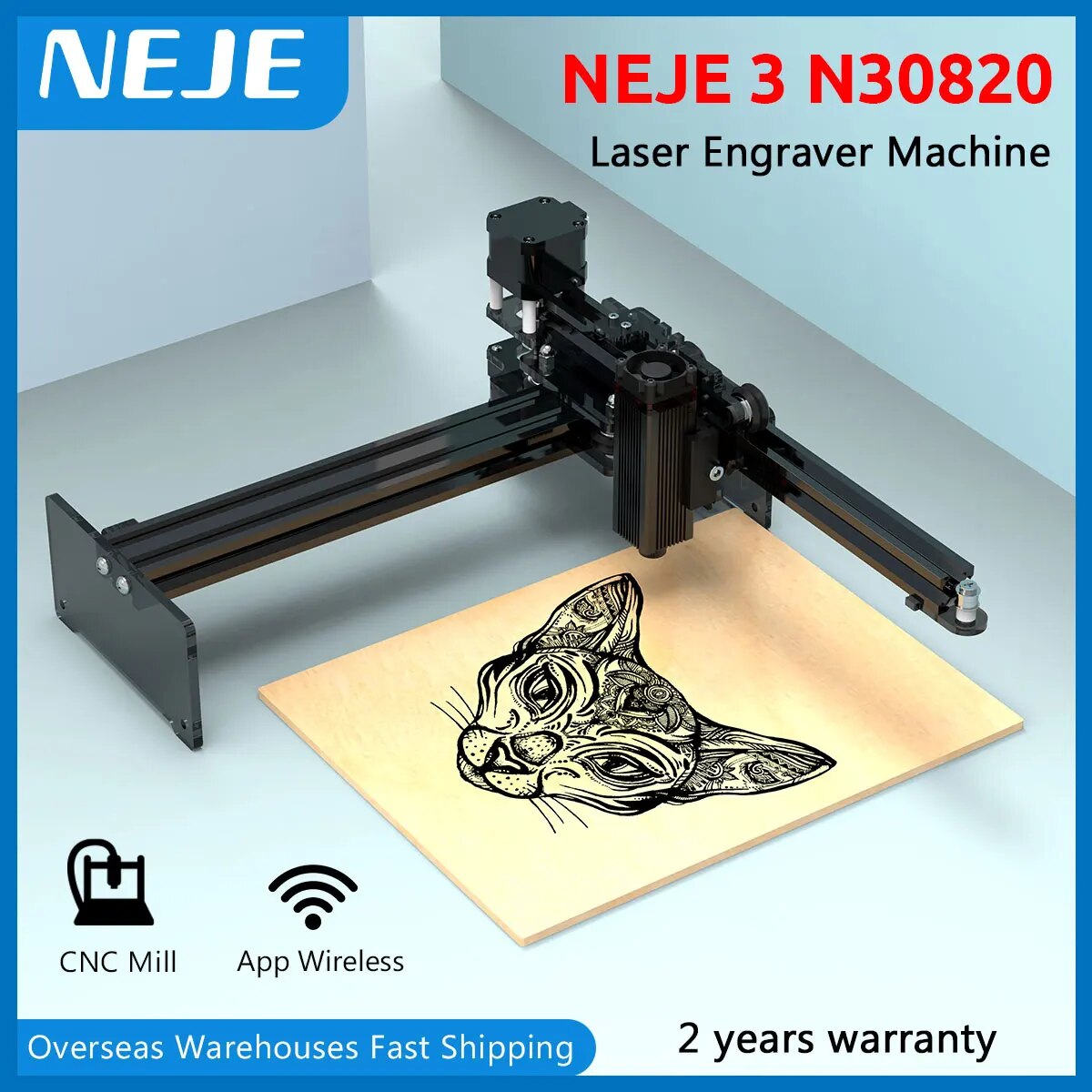 NEJE 3 40W lazer gravür/NEJE 3 çerçeve DIY kesici-lazer oyma makinesi kesme 32-Bit yazıcı-lazer CNC Router LightBurn GRBL
