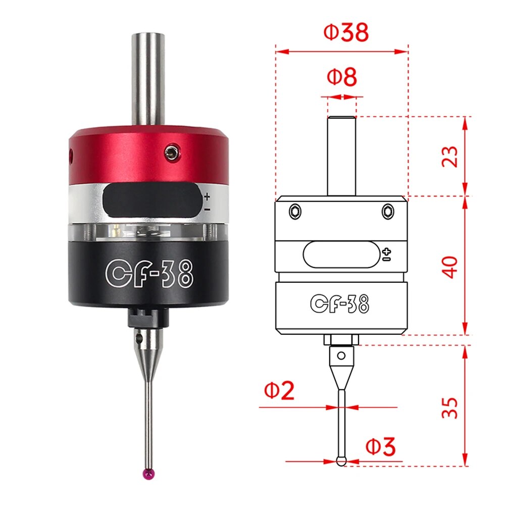 Son 3D kenar bulucu işleme merkezi Cnc freze makinesi üç koordinat hassas prob merkezleme çubuk aracı Setter CF-38