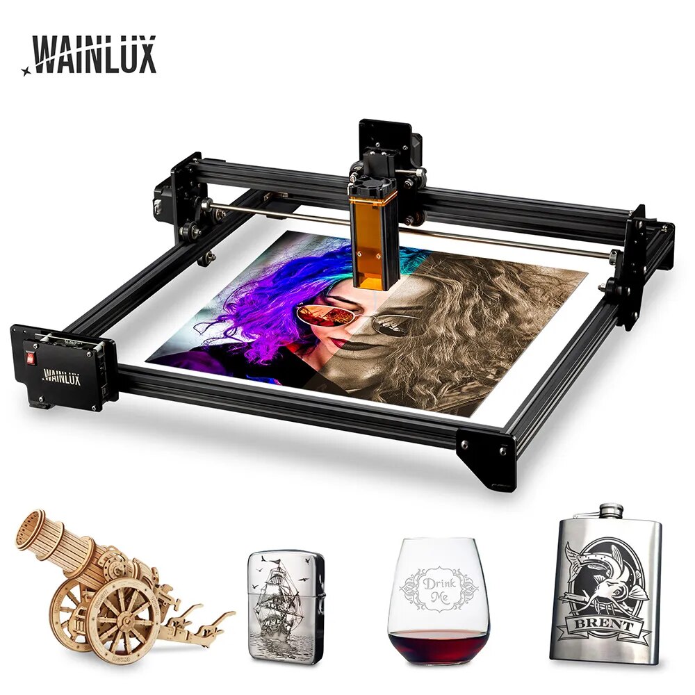 Wainlux lazer gravür Master 40W JL3 lazer oyma makineleri acemi ahşap akrilik kesme DIY ağaç İşleme diyot Cutte