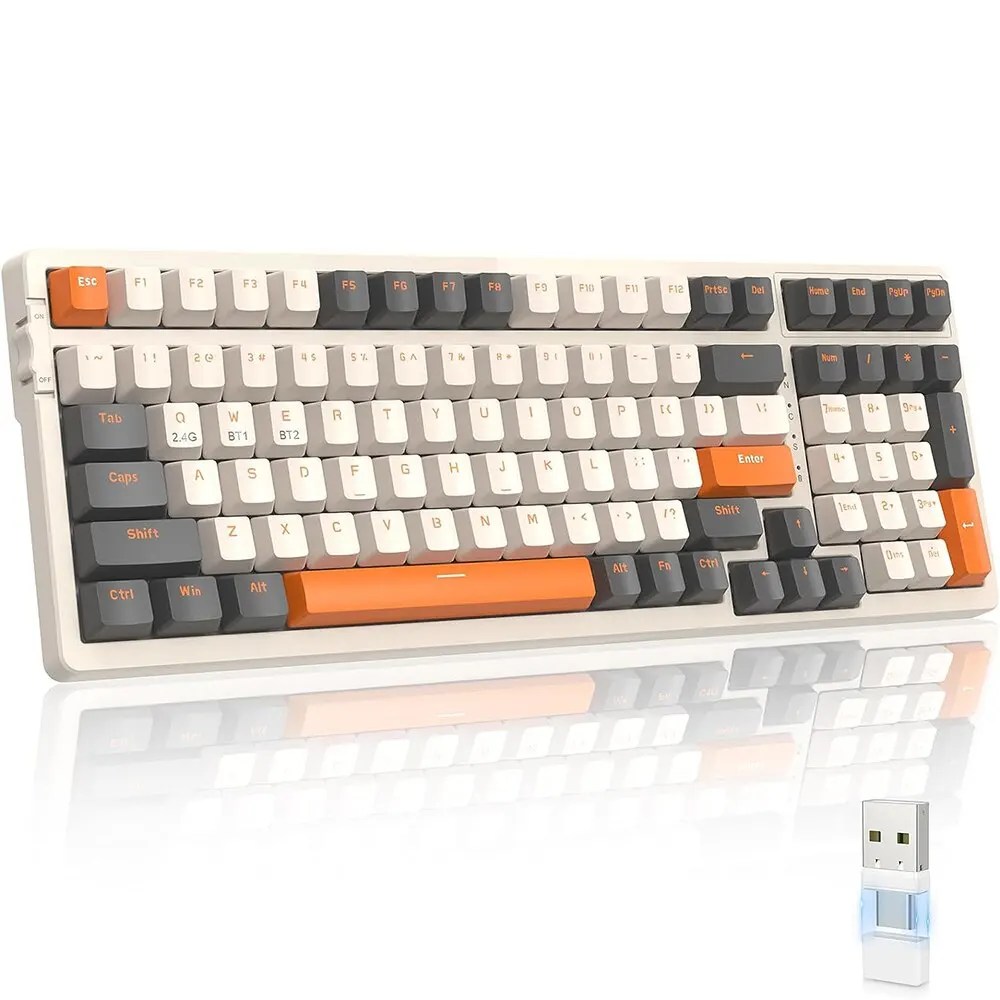 0911k96 Bluetooth çift modlu sıcak fiş klavye