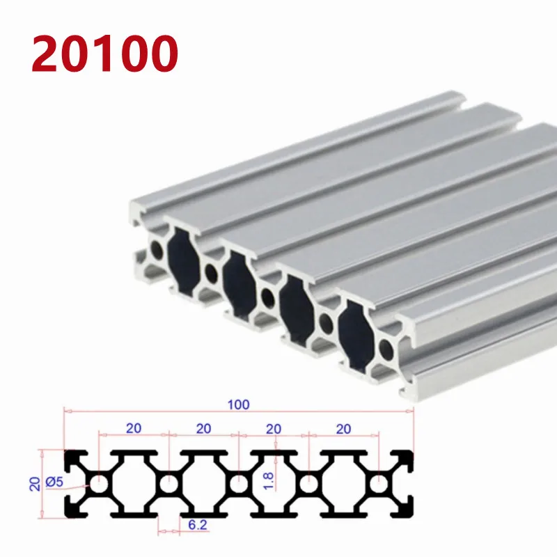 1/2 adet/grup 2020 2040 2060 2080 20100 alüminyum profil ekstrüzyon 100mm-500mm uzunluk doğrusal ray DIY için 3D yazıcı tezgah CNC