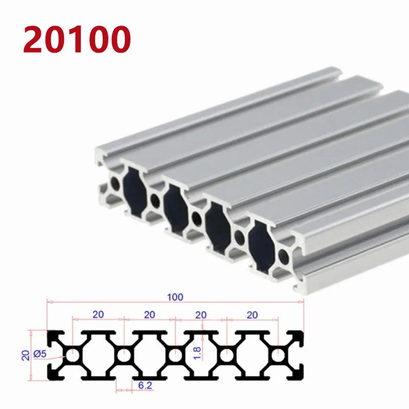 1/2 adet/grup 2020 2040 2060 2080 20100 alüminyum profil ekstrüzyon 100mm-500mm uzunluk doğrusal ray DIY için 3D yazıcı tezgah CNC - Görsel 6