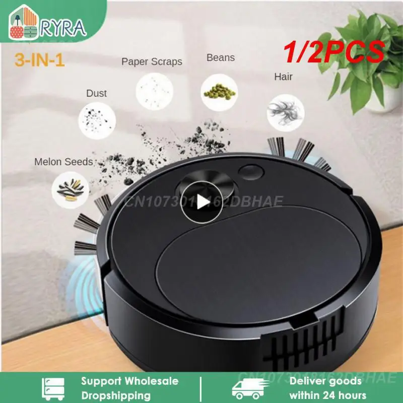 1/2 adet süpürme robotu otomatik Mini temizlik ev makinesi USB şarj akıllı teknoloji süpürme emmek sürükle vakum