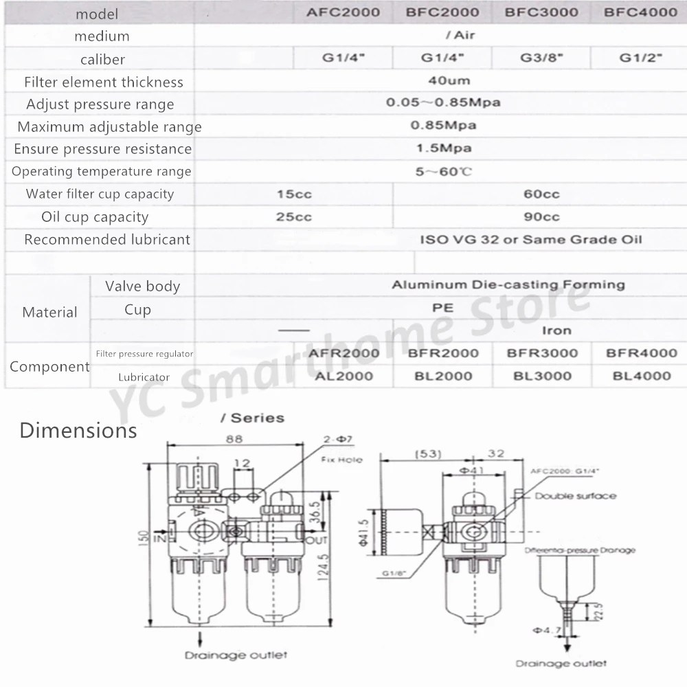 1/4 "3/8" 1/2 "yüksek kaliteli filtre elemanı bakır yağ-su ayırıcı filtre hava kaynağı işlemci vana azaltılması - Görsel 6