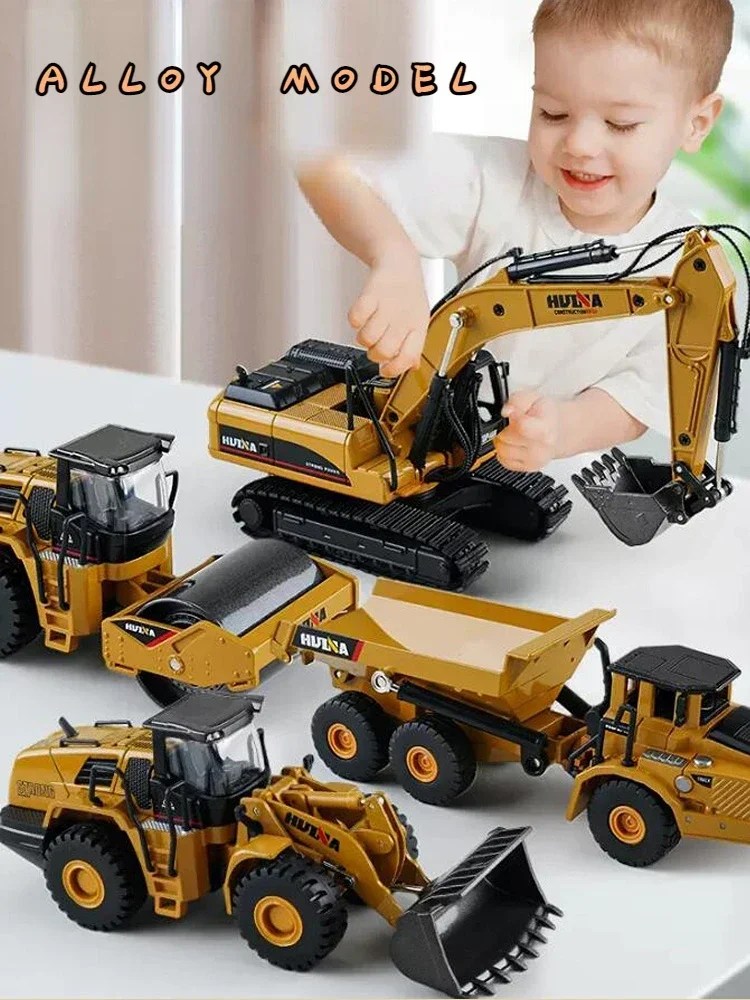 1/50 ölçekli Diecast alaşım ekskavatör oyuncak araba çocuk Boys için mühendislik kamyon oyuncaklar Forklift vinç DAMPERLİ KAMYON çocuk oyuncakları hediye
