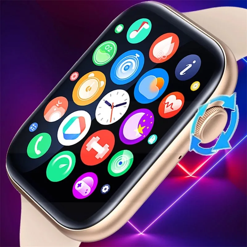 1.8 inç kan basıncı kalp hızı spor izci su geçirmez spor Smartwatch saat Apple iPhone 11 için 12 Pro Max Mini 7 8 Plu