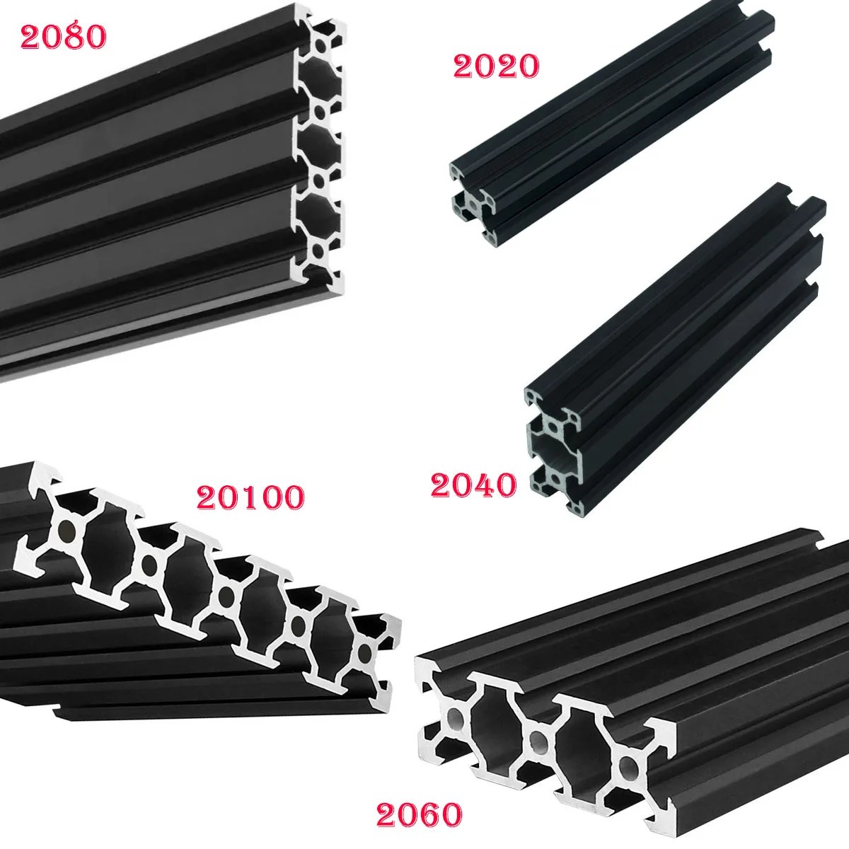 1 adet 2020 2040 2060 2080 20100 T/V yuvası alüminyum profil ab standart çerçeve anodize F CNC 3D yazıcı parça lazer oyma makinesi