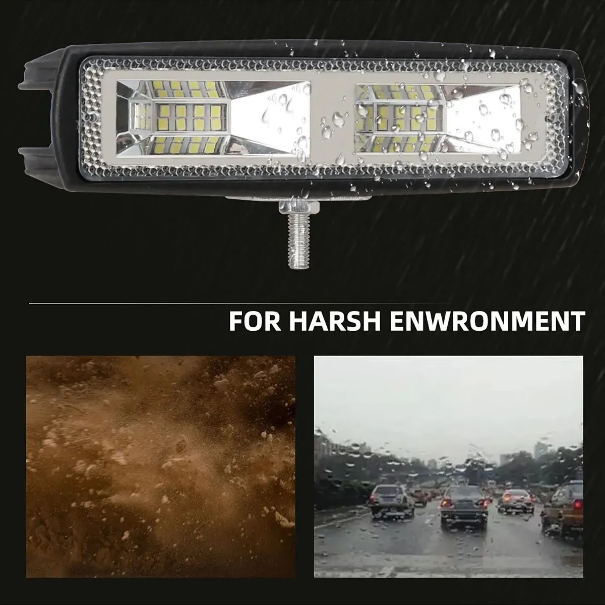 1 adet 35W 30W Wrok ışık LED Lightbar Truck Led 16SMD 24SMD kamyon traktör SUV 4x4 için Led Bar araba LED farlar çalışma çubuğu - Görsel 2