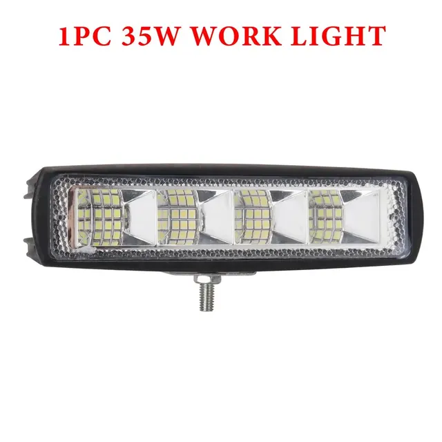 1 adet 35W 30W Wrok ışık LED Lightbar Truck Led 16SMD 24SMD kamyon traktör SUV 4x4 için Led Bar araba LED farlar çalışma çubuğu