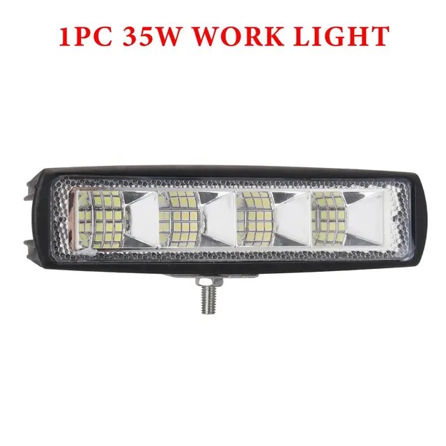 1 adet 35W 30W Wrok ışık LED Lightbar Truck Led 16SMD 24SMD kamyon traktör SUV 4x4 için Led Bar araba LED farlar çalışma çubuğu - Görsel 8