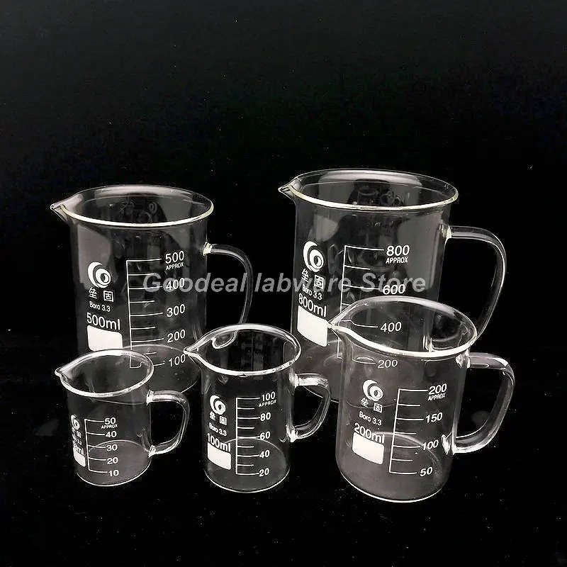 1 adet 50ml ile 2000ml 3.3 borosilikat cam beher kolu laboratuvar mezun züccaciye
