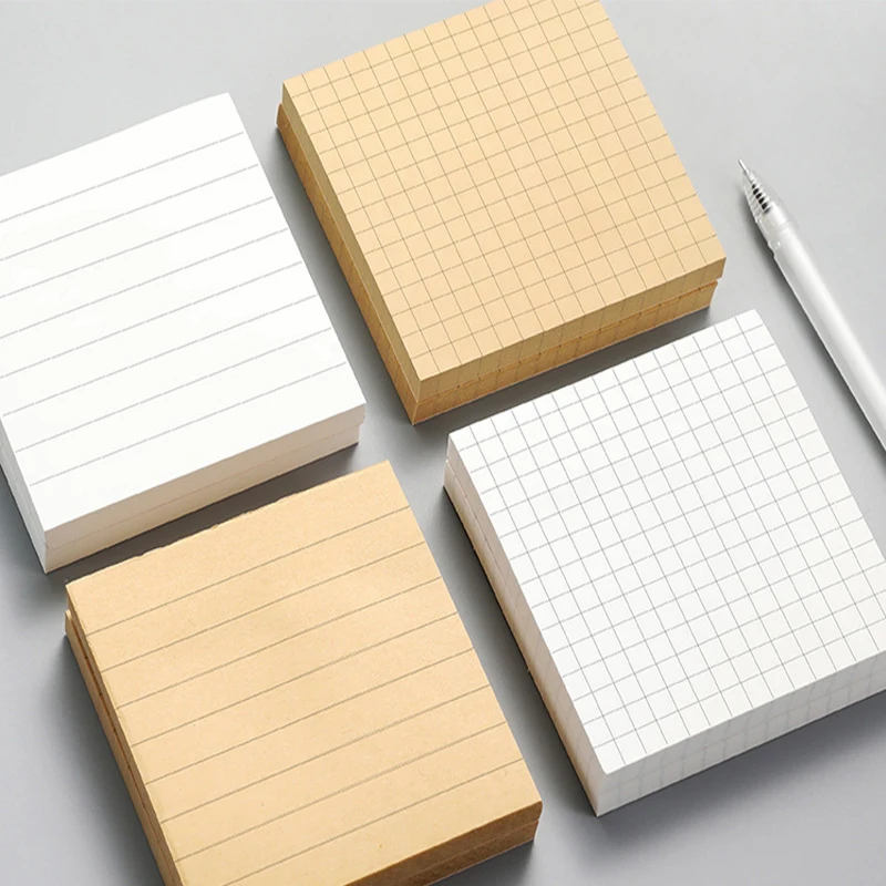 1 adet 80 yaprak yapışkan kırtasiye not defteri ofis imi yapışkan notlar haki/beyaz/çıkartmalar dizüstü Memo Pad