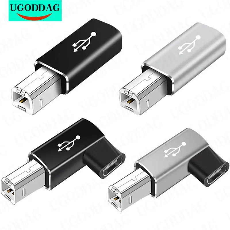 1 adet USB tip C kadın USB B MIDI erkek adaptörü tarayıcı yazıcı için OTG dönüştürücü USB C veri transferi adaptörü