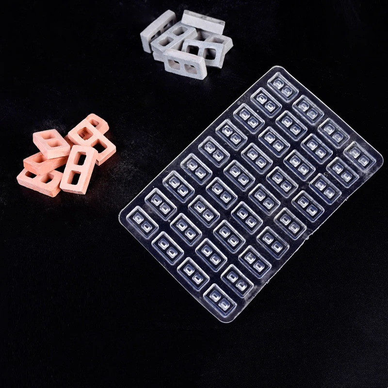 1 adet kum masa bina yapma Mini tuğla silikon kalıp çimento modeli kiremit küçük ev el yapımı DIY el sanatları