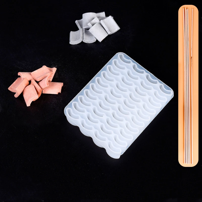 1 adet kum masa bina yapma Mini tuğla silikon kalıp çimento modeli kiremit küçük ev el yapımı DIY el sanatları