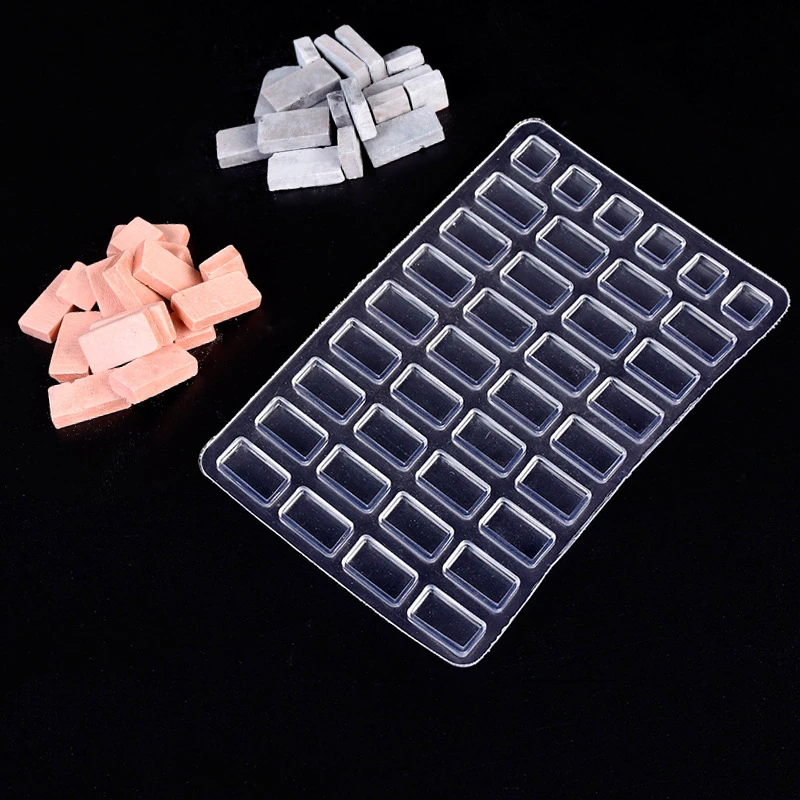 1 adet kum masa bina yapma Mini tuğla silikon kalıp çimento modeli kiremit küçük ev el yapımı DIY el sanatları