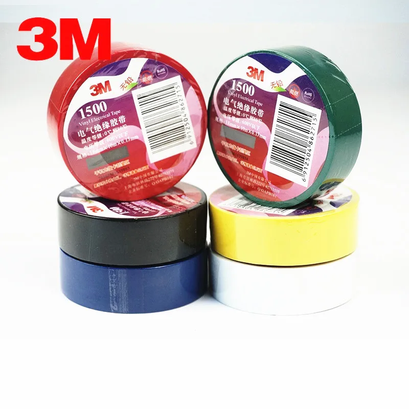 1 rulo 3 m1500 elektrik bandı alev geciktirici kurşunsuz PVC yalıtım bandı 10M elektrikli yangın lastik bant 18mm * 10m