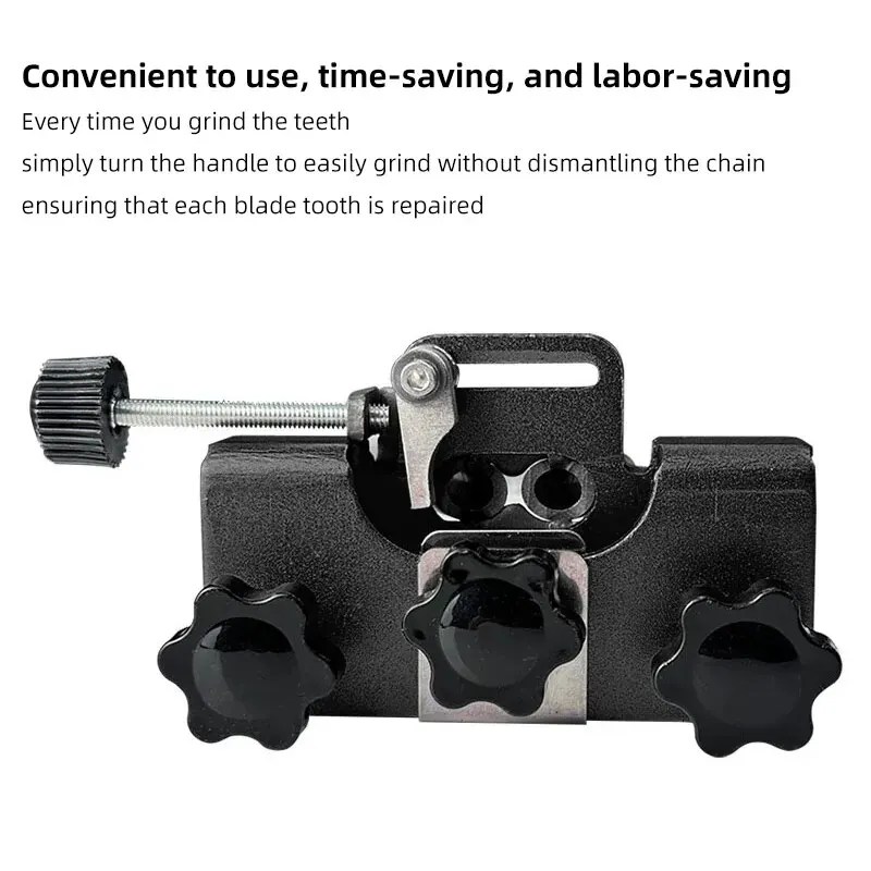 1 takım el değirmeni el taşınabilir zincir kelepçe taşlama Blade ayrılabilir zincir kırmızı siyah altın üç taşlama kafaları - Görsel 3