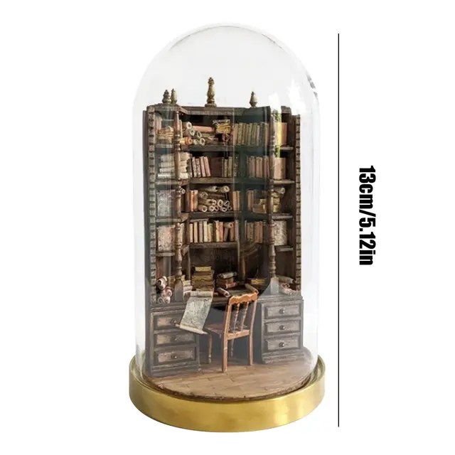 10 inç defne kütüphane minyatür gotik kitaplık yaratıcı süs şık kitap Nook sahte kitaplar kitaplık odası dekorasyon hediye - Görsel 8