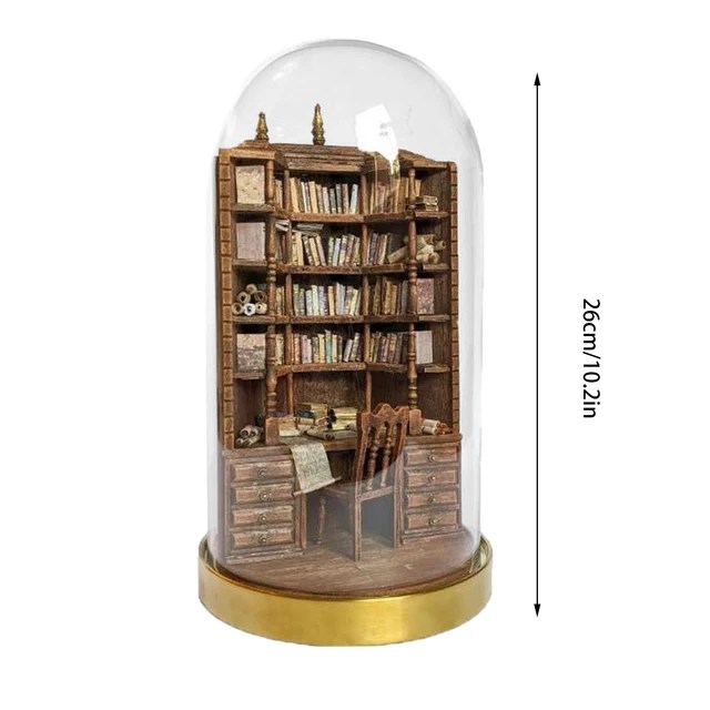 10 inç defne kütüphane minyatür gotik kitaplık yaratıcı süs şık kitap Nook sahte kitaplar kitaplık odası dekorasyon hediye - Görsel 9