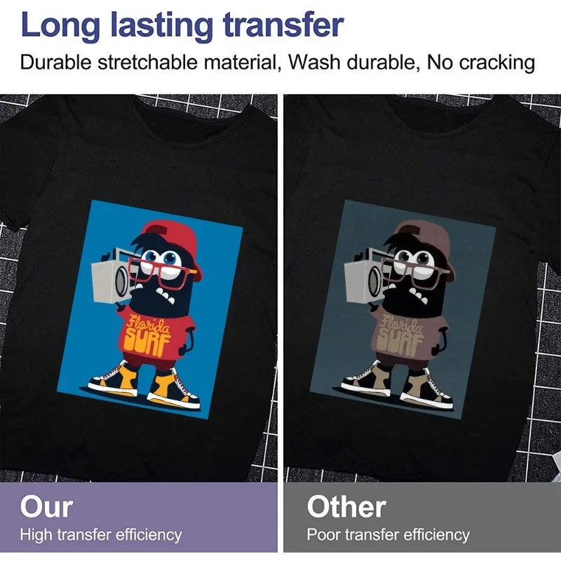 10 yaprak A4 kağıt süblimasyon ısı Transfer kağıdı baskı iyon kumaş giysi T-shirt mürekkep püskürtmeli yazıcı için DIY zanaat malzemeleri