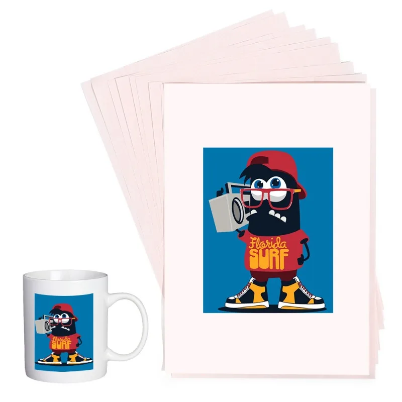 10 yaprak A4 kağıt süblimasyon ısı Transfer kağıdı baskı iyon kumaş giysi T-shirt mürekkep püskürtmeli yazıcı için DIY zanaat malzemeleri