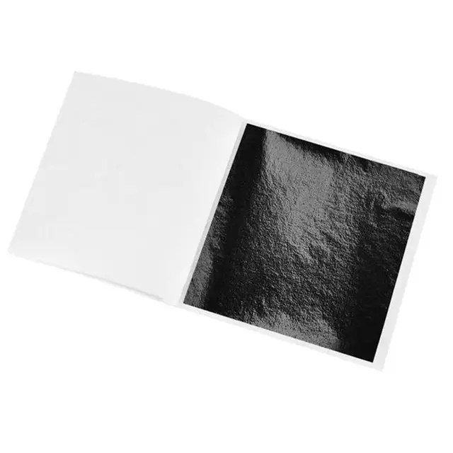 100pcs9x9cm sanat zanaat tasarım yaprak kağıt pratik saf parlak altın gümüş gül altın yaprak yaldız DIY zanaat parti dekorasyon - Görsel 9