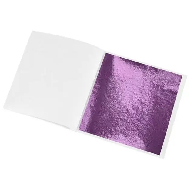 100pcs9x9cm sanat zanaat tasarım yaprak kağıt pratik saf parlak altın gümüş gül altın yaprak yaldız DIY zanaat parti dekorasyon - Görsel 10