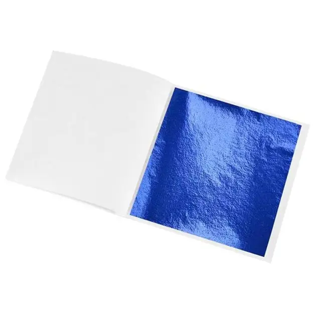 100pcs9x9cm sanat zanaat tasarım yaprak kağıt pratik saf parlak altın gümüş gül altın yaprak yaldız DIY zanaat parti dekorasyon