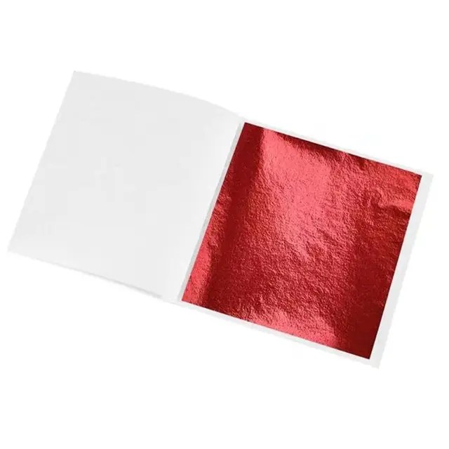 100pcs9x9cm sanat zanaat tasarım yaprak kağıt pratik saf parlak altın gümüş gül altın yaprak yaldız DIY zanaat parti dekorasyon - Görsel 12