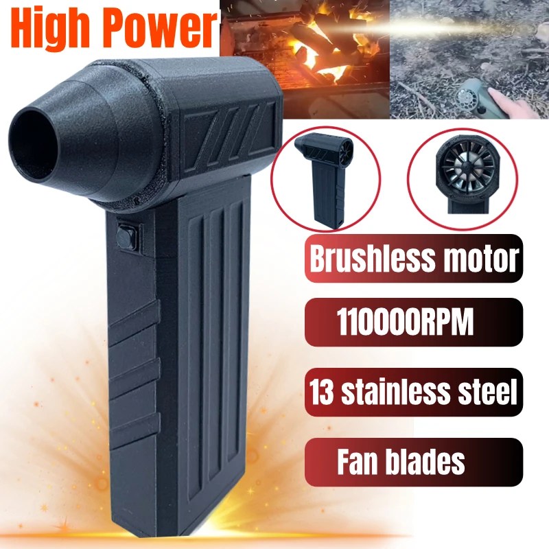 110000RPM Turbo Fan sessiz yüksek güç Jet Fan 28.8mm fırçasız Motor hava silgi tip-c PD hızlı şarj toz üfleyici hava üfleyici