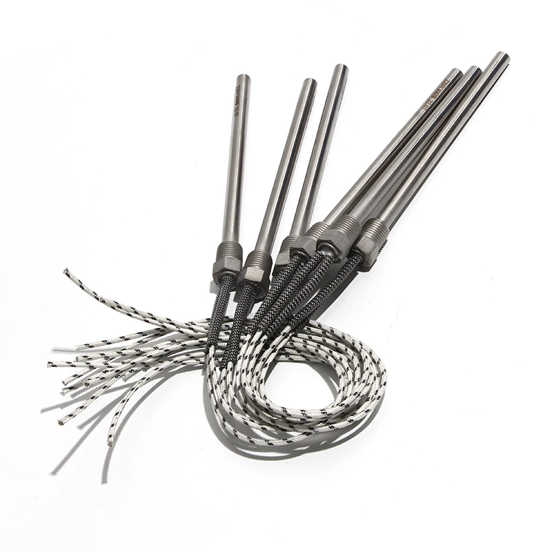 12V/24V/36V/48V DN8/12.8mm iplik kartuş ısıtıcı elemanı 60-250W 8mm x 50-200mm sıcak sıkıştırma kalıplama makineleri için 1 adet