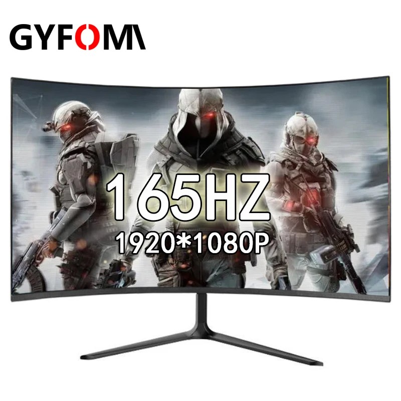 165hz monitörler oyun 24 inç 1920*1080p LCD kavisli monitör PC HDMI uyumlu monitör masaüstü HD oyun monitörü 144hz görüntüler