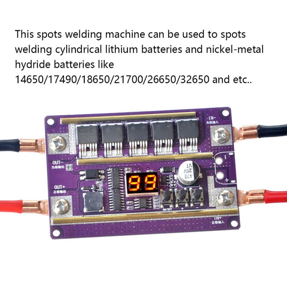 18650 lityum pil DIY kitleri için 12V nokta kaynakçı güç ayarlanabilir dijital nokta kaynak makinesi PCB devre nikel levha - Görsel 4