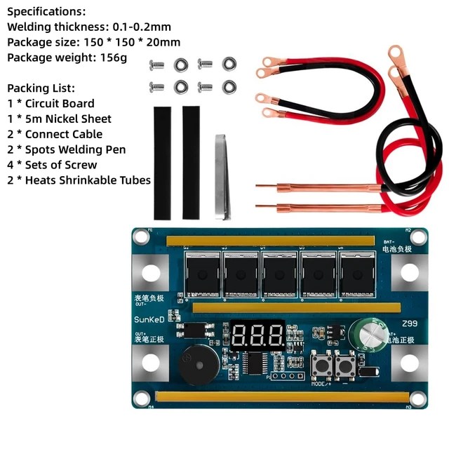 18650 lityum pil DIY kitleri için 12V nokta kaynakçı güç ayarlanabilir dijital nokta kaynak makinesi PCB devre nikel levha - Görsel 12