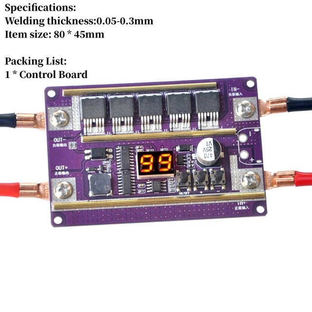 18650 lityum pil DIY kitleri için 12V nokta kaynakçı güç ayarlanabilir dijital nokta kaynak makinesi PCB devre nikel levha - Görsel 13