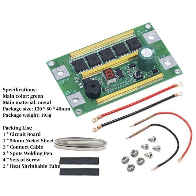 18650 lityum pil DIY kitleri için 12V nokta kaynakçı güç ayarlanabilir dijital nokta kaynak makinesi PCB devre nikel levha