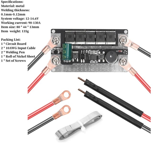 18650 lityum pil DIY kitleri için 12V nokta kaynakçı güç ayarlanabilir dijital nokta kaynak makinesi PCB devre nikel levha - Görsel 16